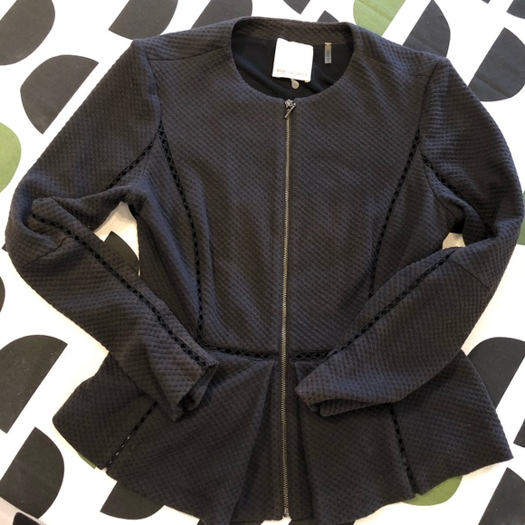 SALE🌟Rebecca Taylor Soft Black Peplum Jacket